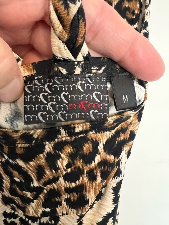 Moa Moa Leopard Print Maxi Dress - Size M - Boho Chic Summer Style - Picture 7 of 8